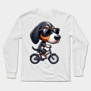 Cool Black And Tan Coonhound Cycling Long Sleeve T-Shirt